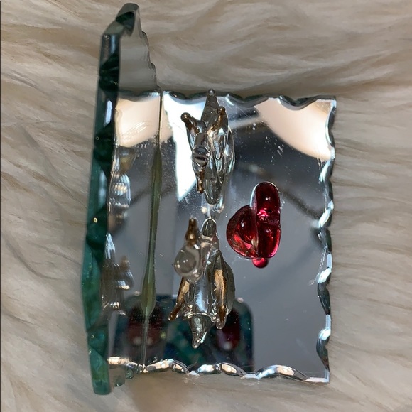 Vintage Glass swans on mirror. Valentine - Picture 6 of 10